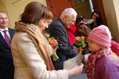 15.1.2008 návštěva V.Klause s&nbsp;manželkou v&nbsp;Trhanově